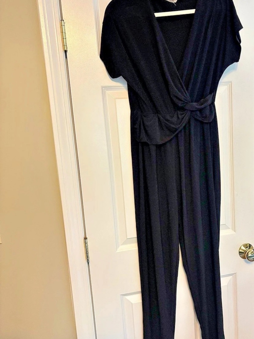 Rolla Coster Black Draped Jumpsuit Size Large Like New
